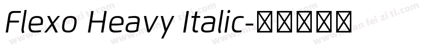Flexo Heavy Italic字体转换